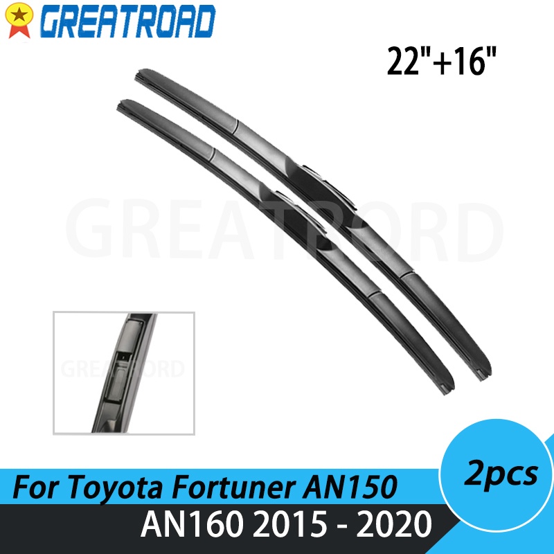 Lưỡi gạt nước lai phía trước cho Toyota Fortuner AN150 AN160 2015 - 2020 2019 2018 2017 Kính chắn gi