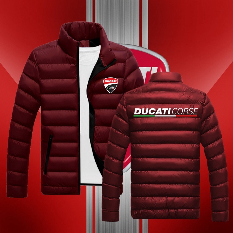 Áo Khoác Phao Siêu Nhẹ In Logo Ducati Corse Moto GP Racing Thời Trang Mùa Đông Cho Nam