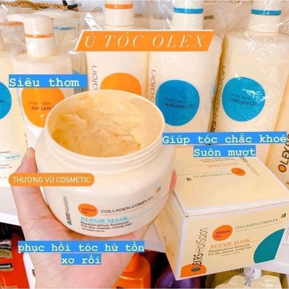 [Hàng Chính Hãng] Kem ủ tóc phục hồi siêu mượt Olexrs Hair Salon Collagen Complex 500ml