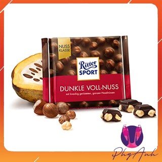 Socola Ritter Sport Đen Nhân Hạt Dẻ