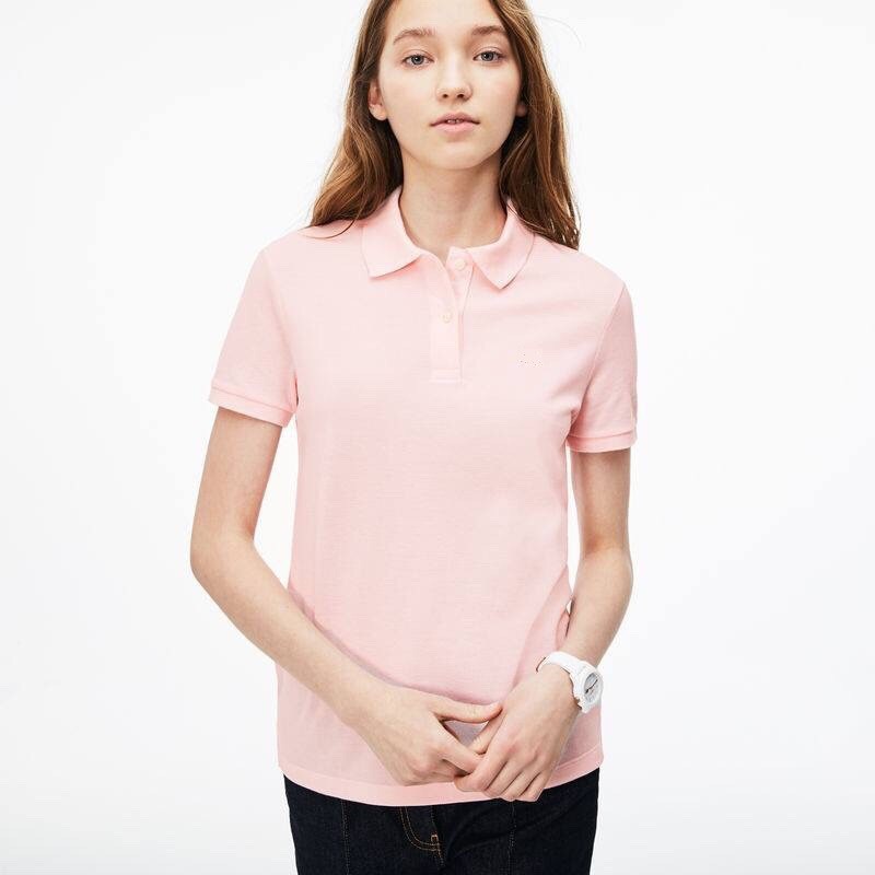 ÁO THUN PO LO MÀU HỒNG NAM / NỮ CỘC TAY CỔ BẺ AAVV1