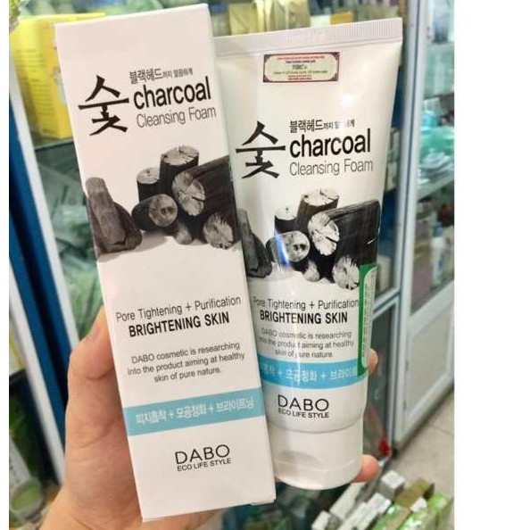 Combo 2 sữa rửa mặt than Dabo Charcoal Hàn quốc 150ml - Ngừa mụn, sạch nhờn, dưỡng trắng da - HÀNG CHÍNH HÃNG