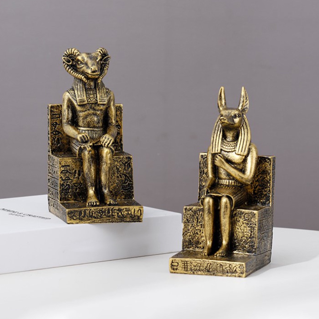 Mô Hình Tượng Anubis Ai Cập Thần Thoại Bằng Nhựa Resin Trang Trí Nhà Cửa