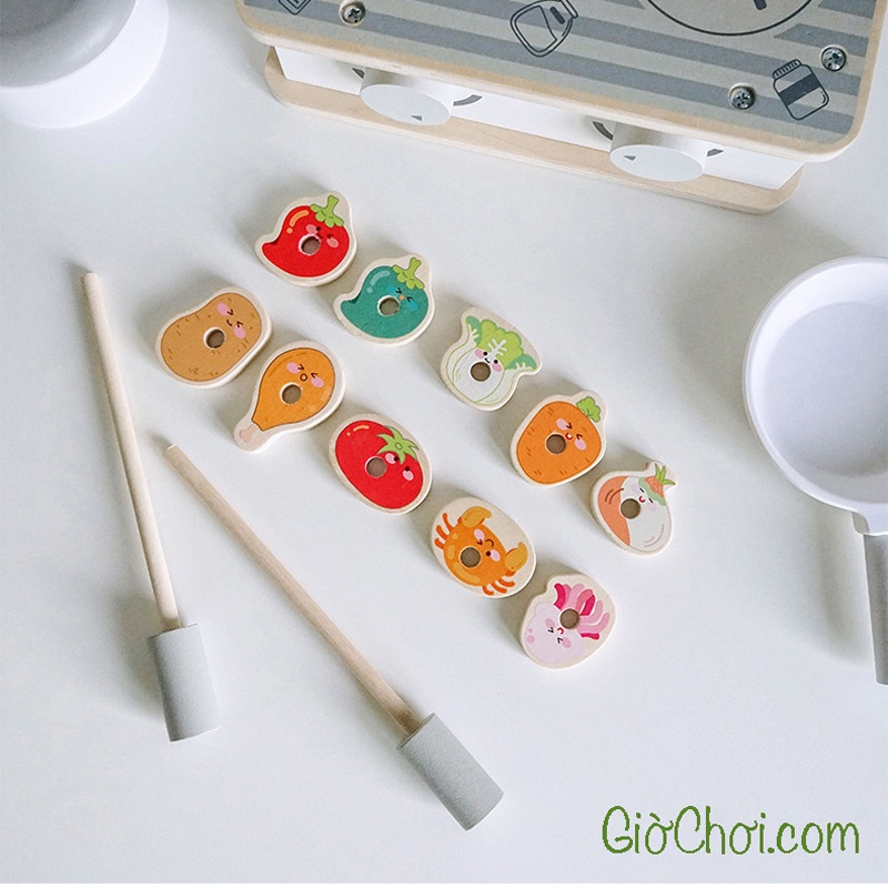 Đồ chơi nhà bếp kết hợp vỉ nướng BBQ