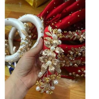 Mấn cô dâu màu trắng_ vàng_ đỏ