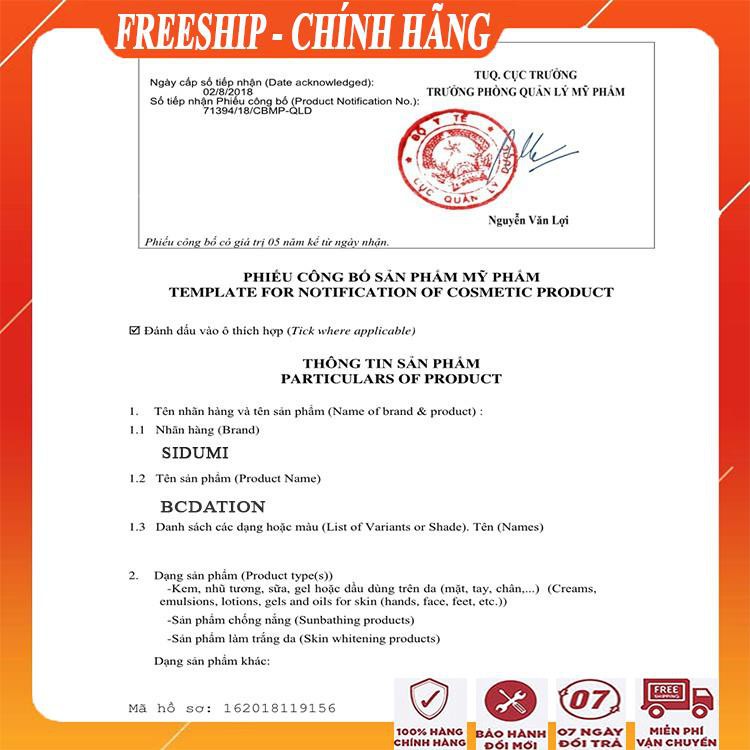 [ FreeShip - HÀNG SIÊU CAO CẤP ] Kem nền cho da dầu, da mụn đa năng cao cấp 3 in 1/ Kem trang điểm BCD sidumi hàn quốc