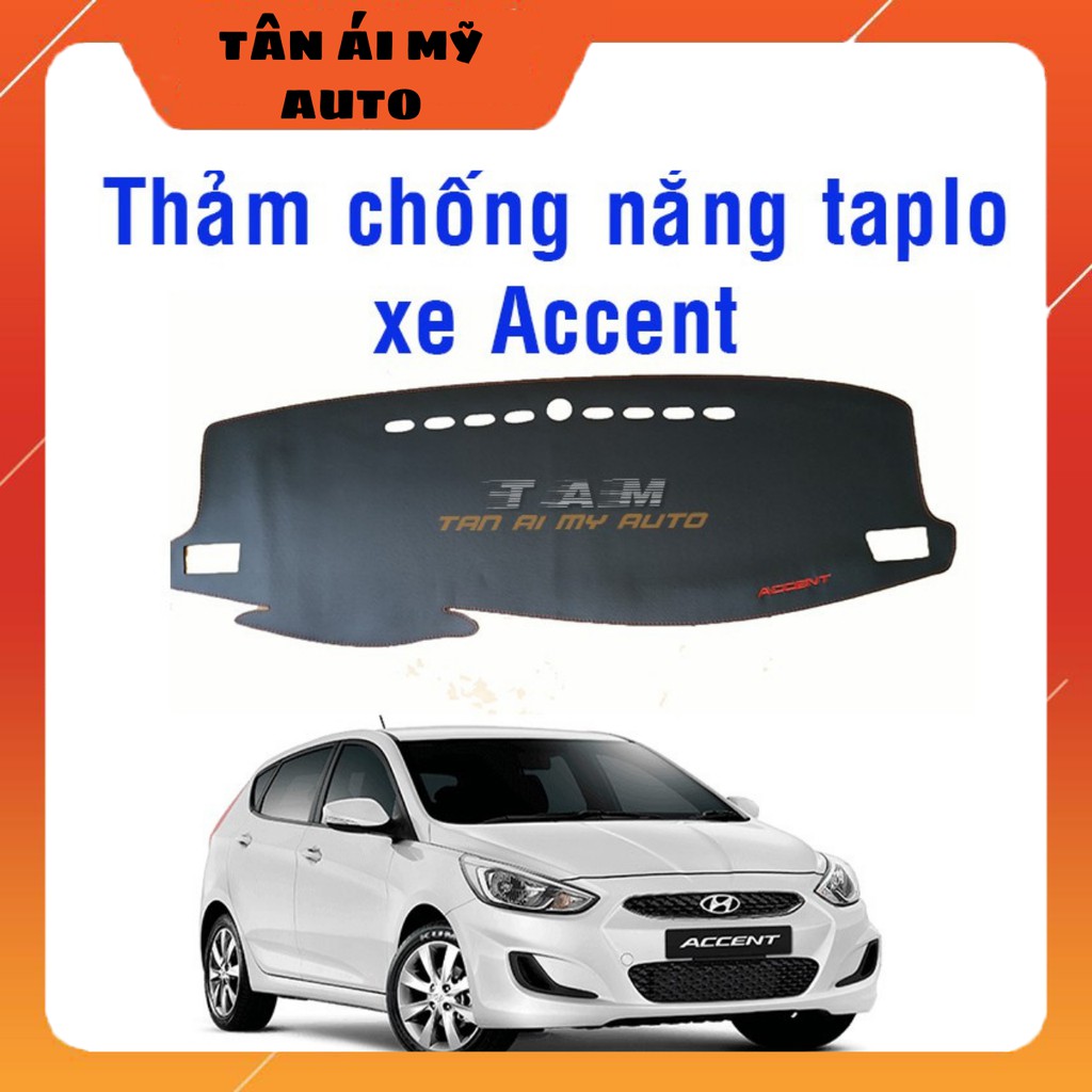 Thảm chống nắng taplo xe Hyundai Accent, Thảm da vân cacbon