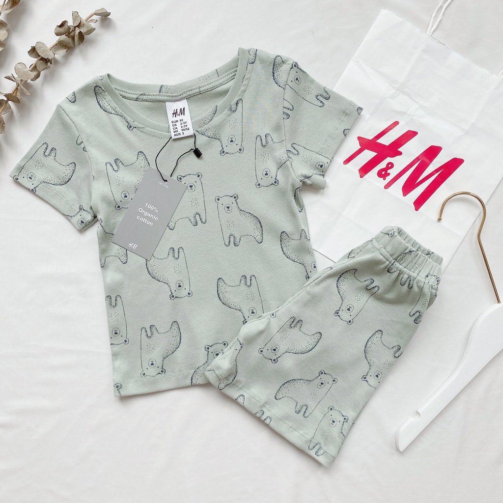 S008 Set 2 bộ cotton zip hình in ko tách lẻ