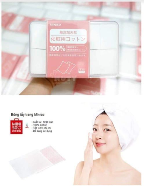 BÔNG TẨY TRANG MINISO - NHẬT BẢN 1000 miếng