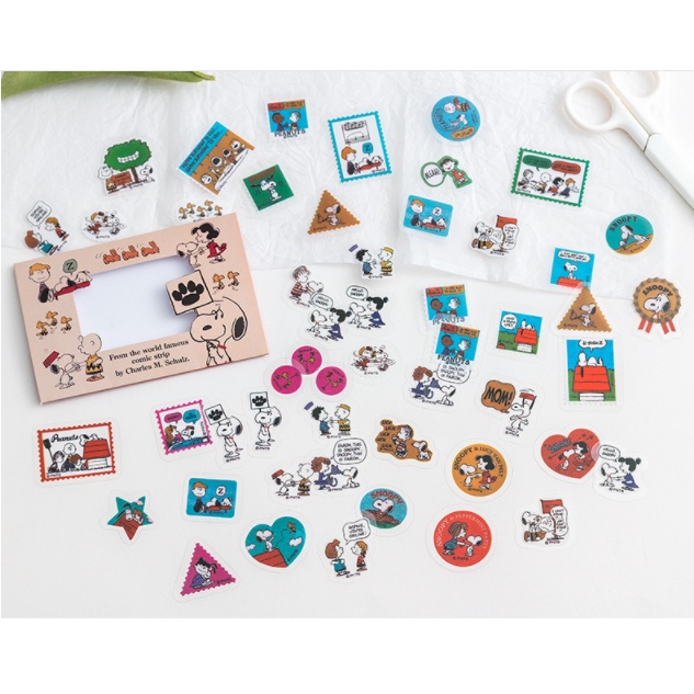 Zanmo Túi 45 Tờ Nhãn Dán Sticker Hoạt Hình Nhật Bản Kitty,Melody,Kurumi,Snoppy...