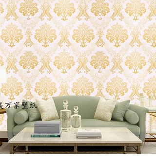 Decal giấy dán tường châu âu vàng