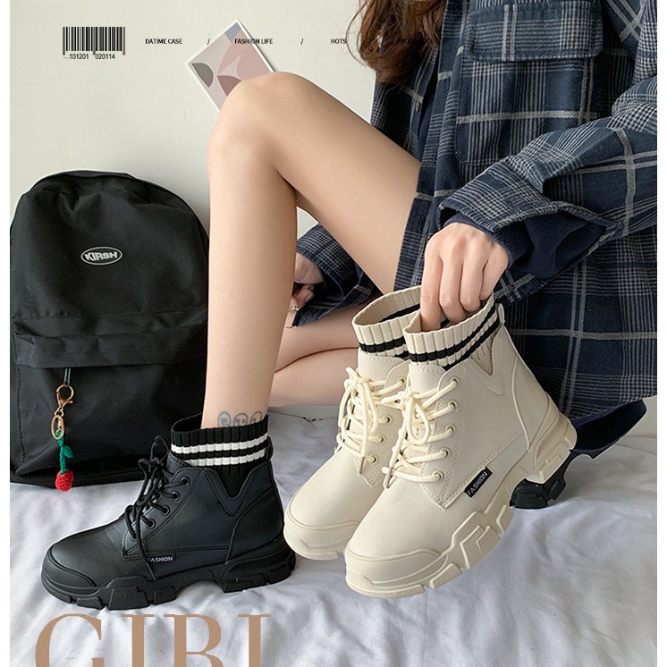 Boot nữ ❤️FREESHIP❤️ Bốt Len Chun Cổ Thấp Hàng Quảng Châu Hot Trend | BigBuy360 - bigbuy360.vn