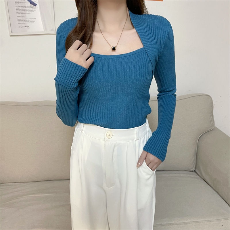 Áo Len Nữ Tay Dài Cổ Chữ U Thời Trang Quyến Rũ