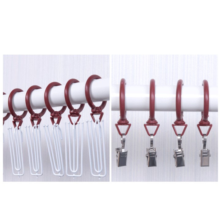 Set 10 Khoen Tròn Treo Rèm cửa sổ Bằng Nhựa Tiện Dụng