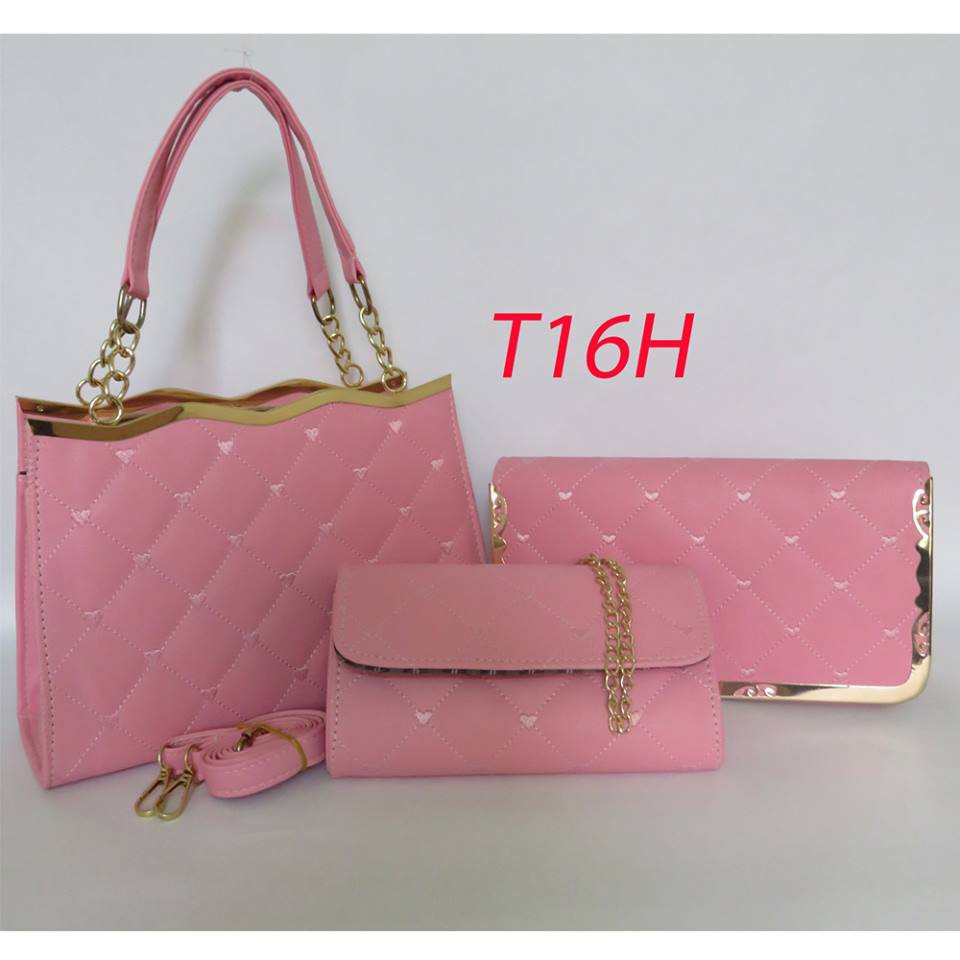 Set 3 túi và ví sóng tim T16 - 7 Màu | BigBuy360 - bigbuy360.vn