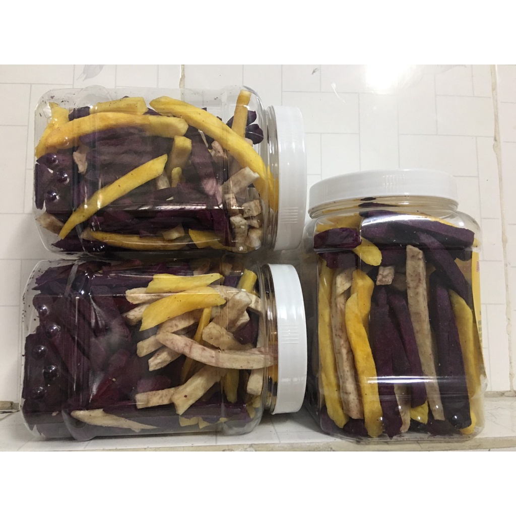 [300g] Khoai Lang Đà Lạt Sấy Cọng Mix 3 Loại, hàng loại 1 xuất khẩu, đồ ăn vặt