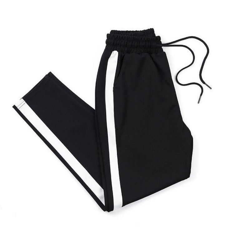 Quần baggy nữ 1 Sọc Thể thao |FREE SHIP| Chất cotton - Co Giãn 4 chiều
