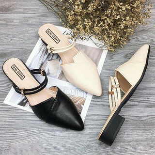 A6 - GIÀY SỤC GIÀY SANDAL MŨI NHỌN DA MỀM QUAI KÉP ĐI ĐC 3 KIỂU DÁNG