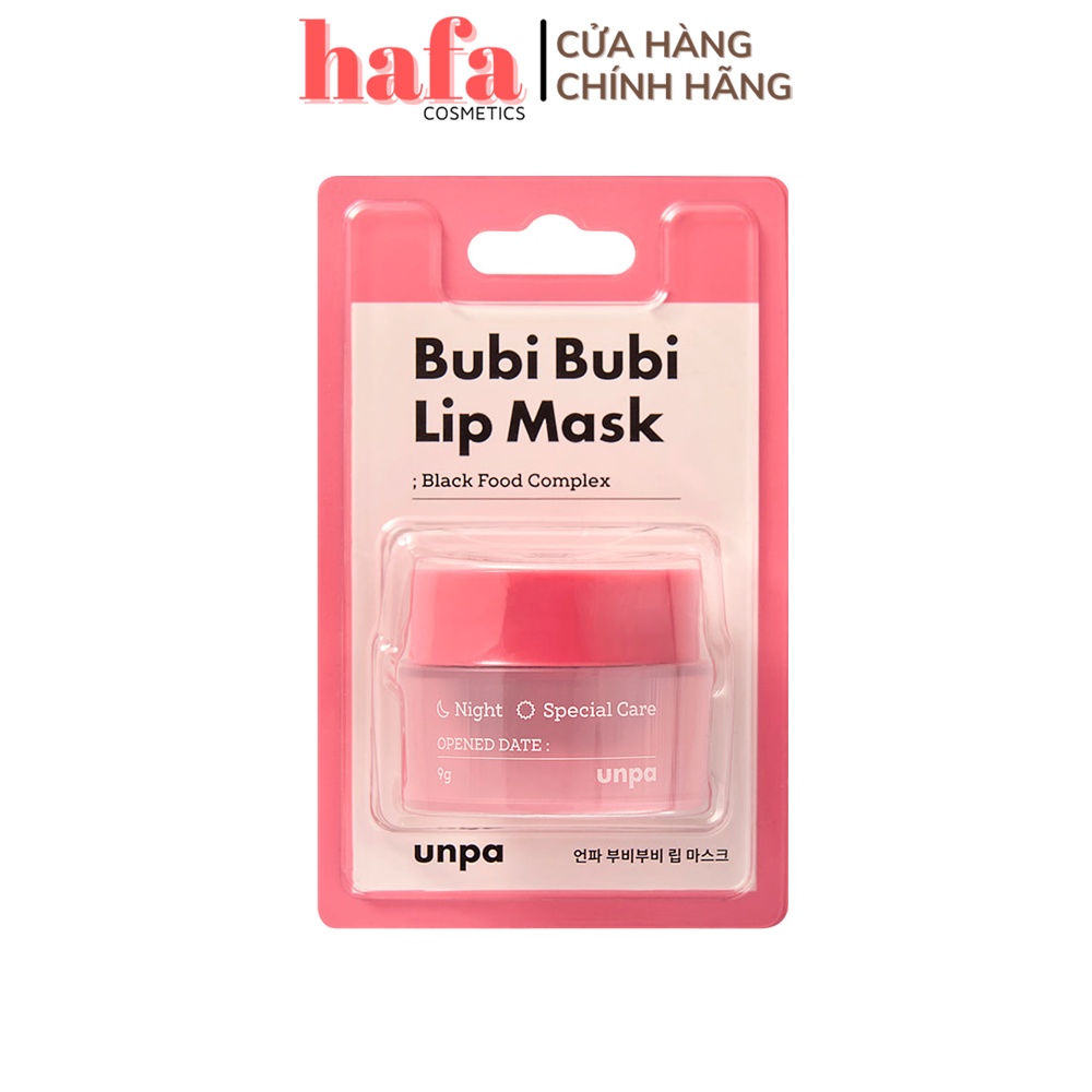 Mặt Nạ Ngủ Môi Giúp Dưỡng Ẩm Môi Mềm Mại Unpa Bubi Bubi Lip Mask 9g