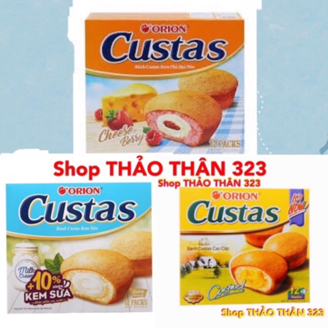 ❤Bánh Custas Orion Nhân Kem 282g (1 hộp x 12 cái )u