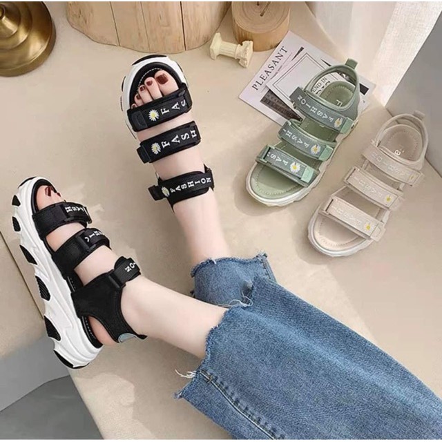 Sandal nữ quai dán quai hậu cao cấp kiểu hàn quốc siêu xinh