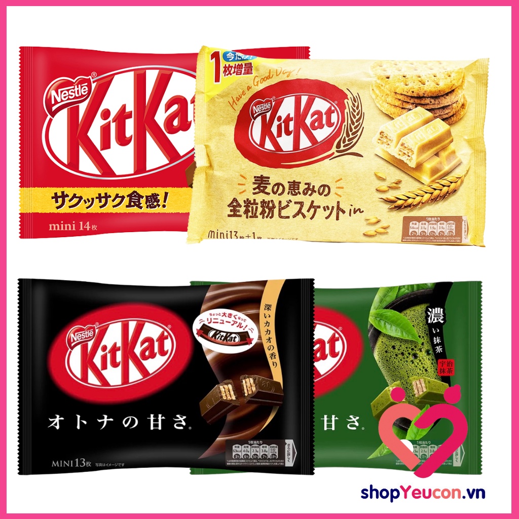 Bánh kikat Nhật Bản đủ các vị, KitKat trà xanh hàng nội địa chính hãng [Date 8/2022]