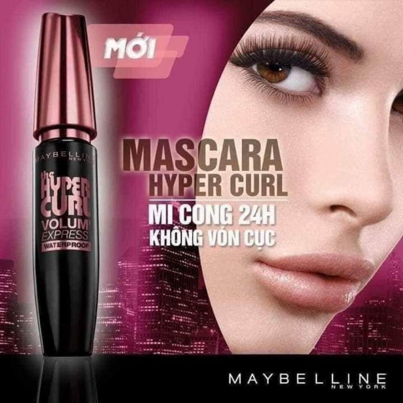 Mascara Maybeline cong và dày mi