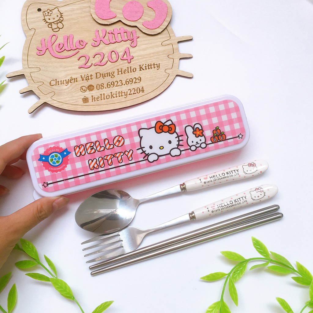 🍒🍒Bộ thìa đũa 3 chi tiêt Hello Kitty