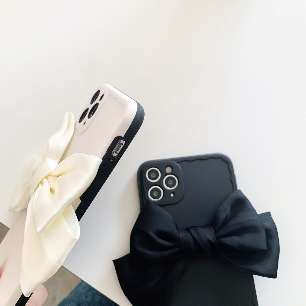 Ốp Điện Thoại Lụa Mềm Hình Nơ Lớn Cho Iphone x/xs12 12 mini 12 Pro max xr xs max iPhone11 11 Pro 11 Promax
