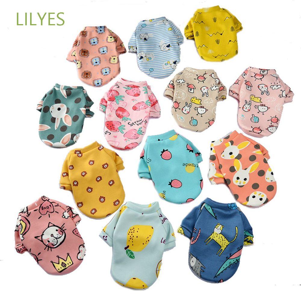 Áo thun cotton mềm mại in họa tiết dễ thương dành cho cún cưng