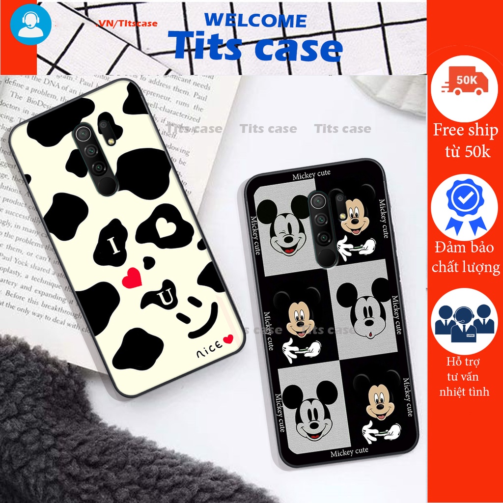 Ốp lưng Xiaomi REDMI 9 in hình bò sữa, gấu be@r, cute cực  ĐỈNH -  cực CHẤT-  cực COOL
