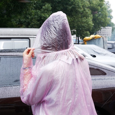 HÀNG CÓ SẴN Áo mưa trùm đâu tiện lợi mặc một lần áo mưa nylon