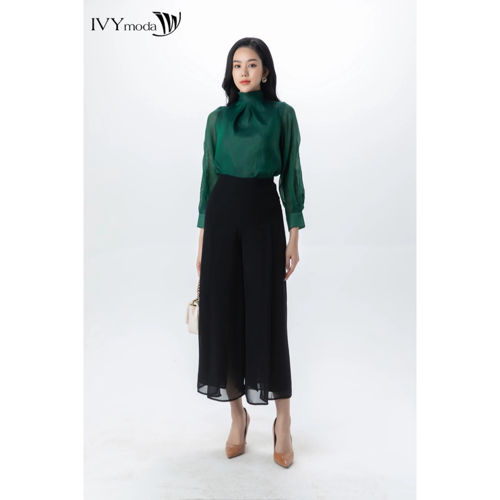 Quần lụa nữ xẻ tà IVY moda MS 22B9325