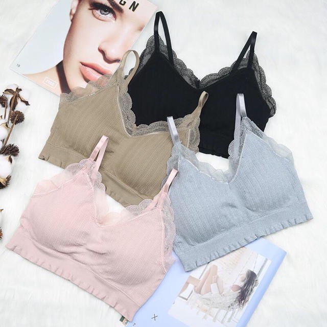MẪU MỚI* Bra len tăm viền ren ms 234 siêu đẹp, siêu mềm