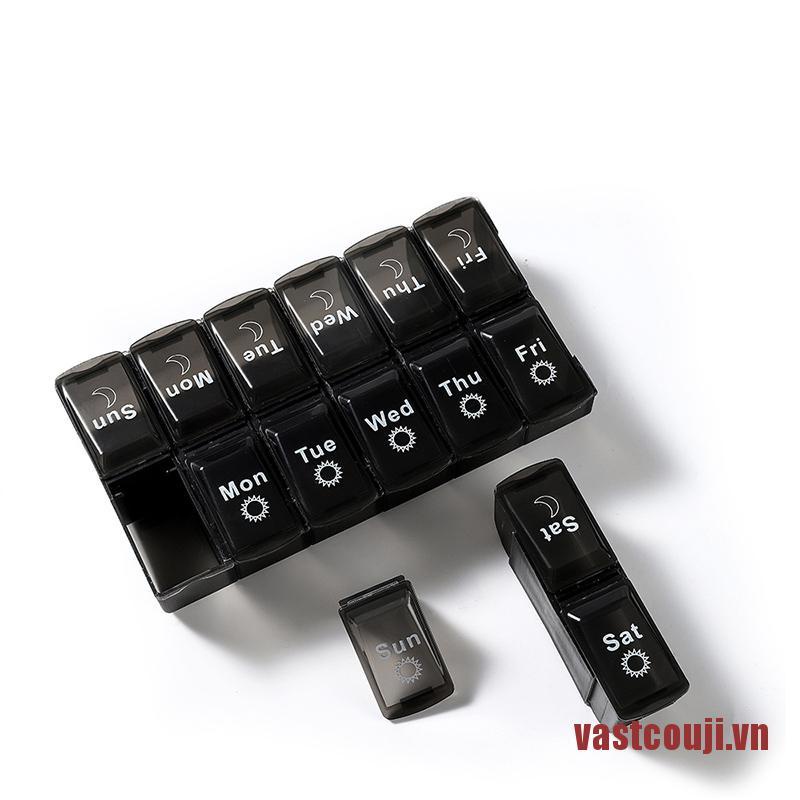 Hộp Đựng Thuốc 14 Ngăn 7 Ngày Tiện Lợi