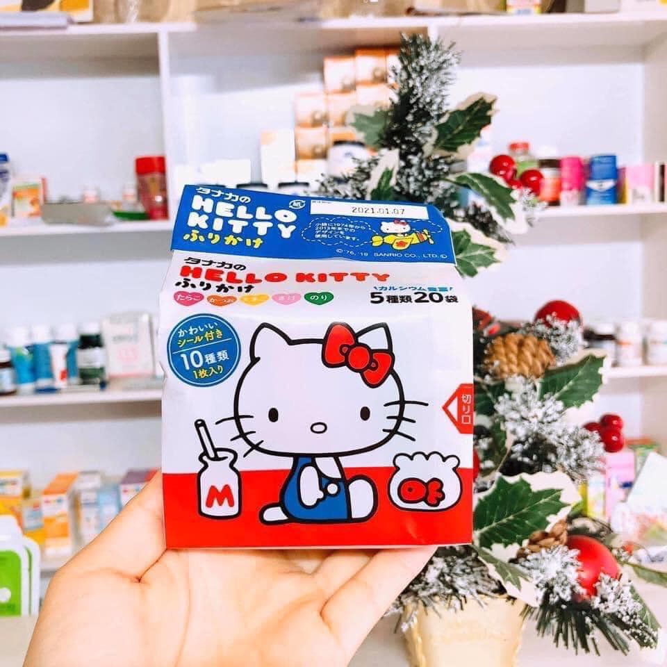 Gia vị rắc cơm Hello kitty của Nhật cho bé 5 vị 20 gói (mẫu mới)