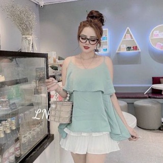 Áo Kiểu 2 Dây Chất Lụa Dày Dặn Mềm Và Mát