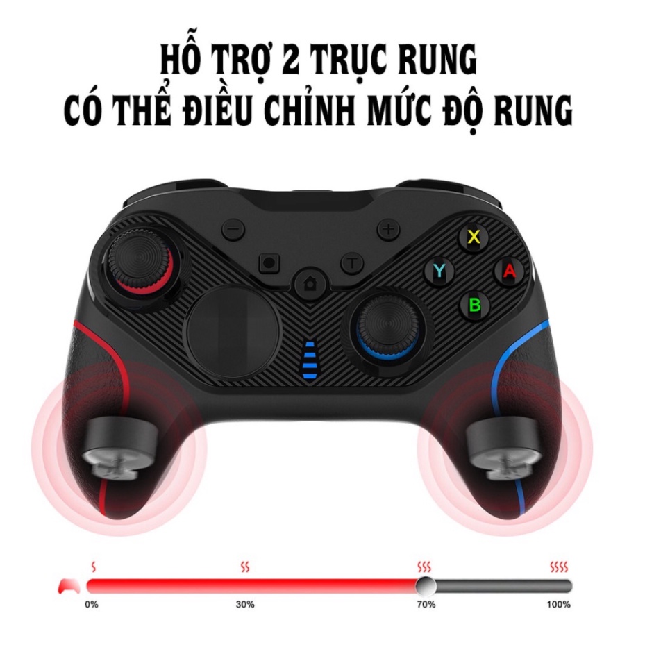 Ship Hỏa Tốc Hà Nội Tay Cầm S818 Không Dây Bluetooth Cho máy Nintendo Switch / PC / Laptop / Android / TV Box / PS4