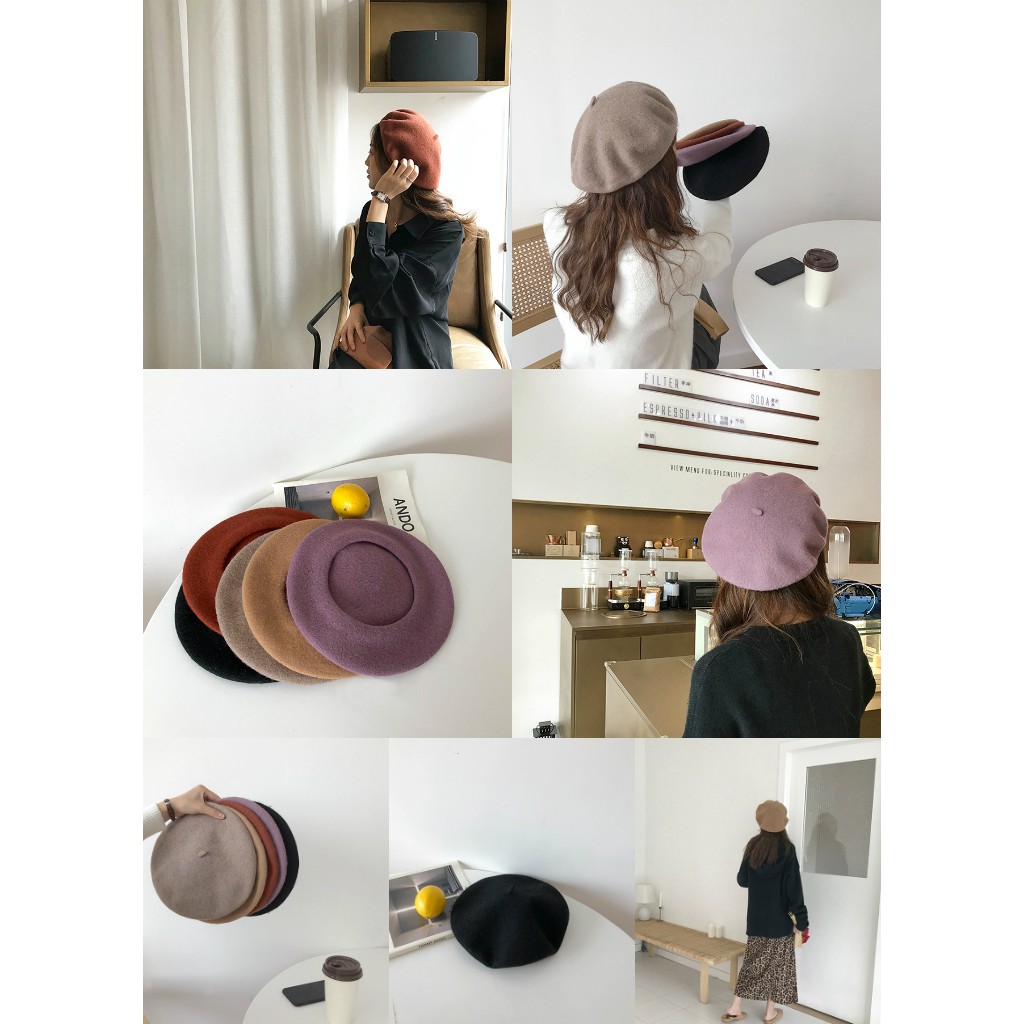 Mũ nồi dạ phong cách Ulzzang (M03) – Hàng có sẵn