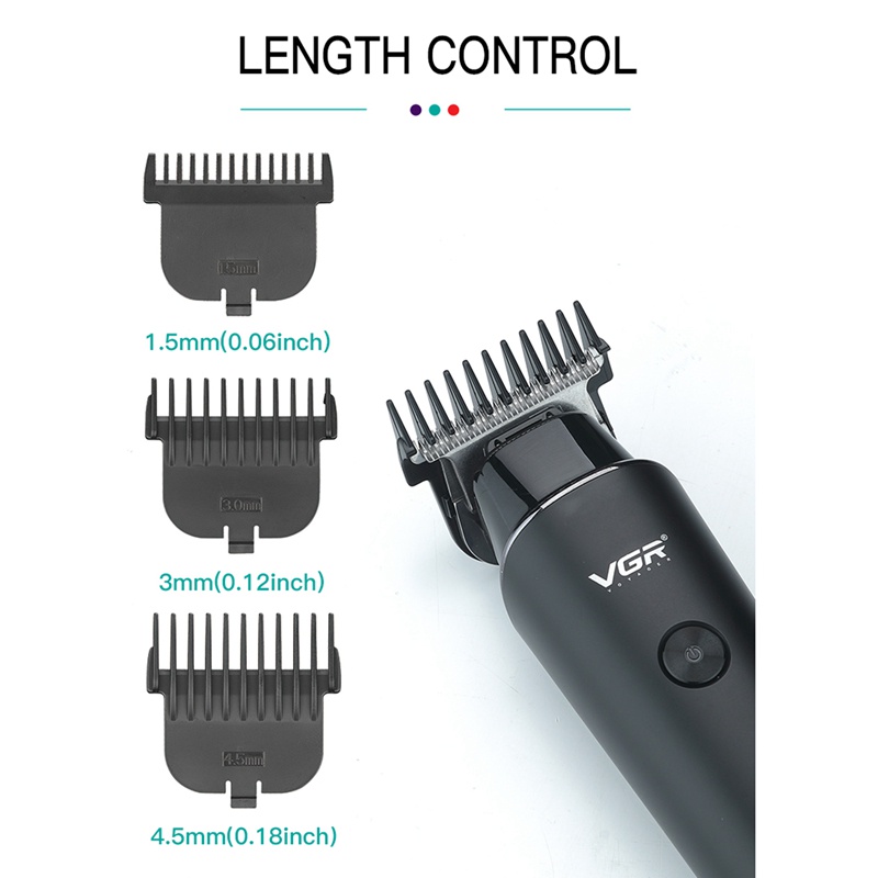 Tông Đơ Cắt Tóc / Cạo Râu Bằng Điện VGR V-933 Cổng Sạc USB Cho Nam