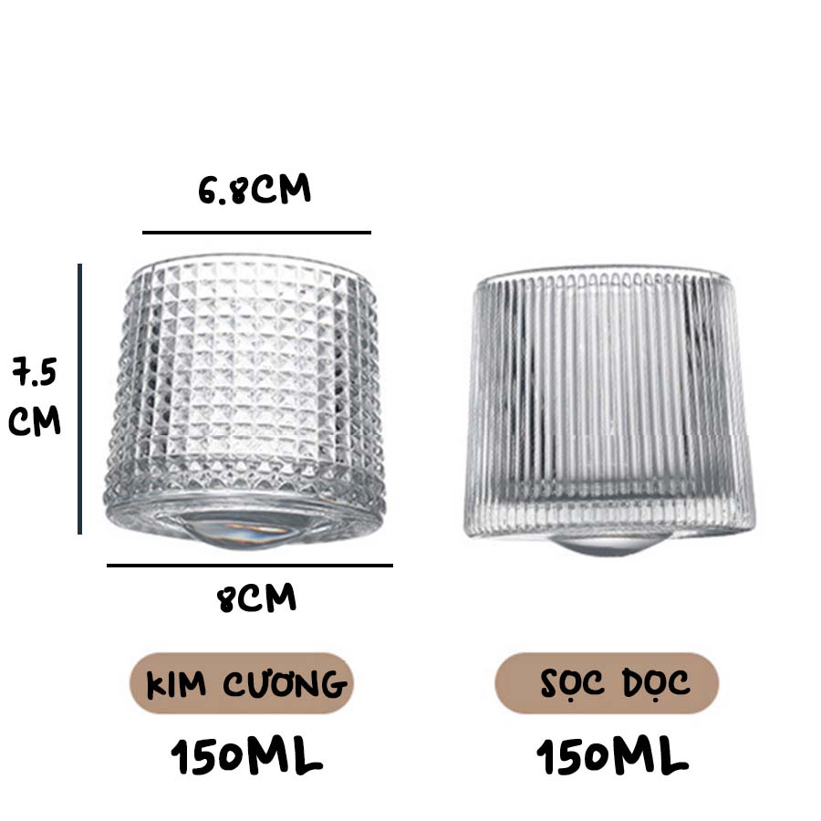 Cốc Ly Uống Rượu Ngoại, Whisky Cao Cấp Đáy Xoay CTT013