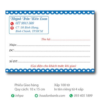 Phiếu giao Kiều Loan mẫu mèo