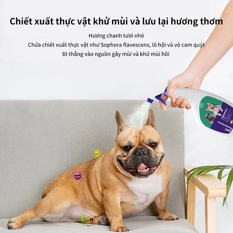 MASTI Xịt khử mùi cho thú cưng 500ml nước hoa khử mùi chó mèo khử trùng cho thú cưng xịt khử mùi cho thú cưng LI0245