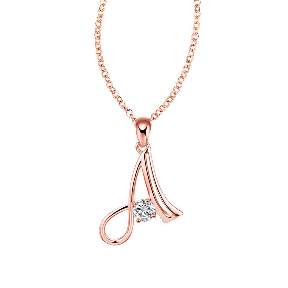 Vòng cổ Mặt Chữ LEILY Và Hoa Hồng|Vòng cổ Mặt Chữ Cái Từ A-Z