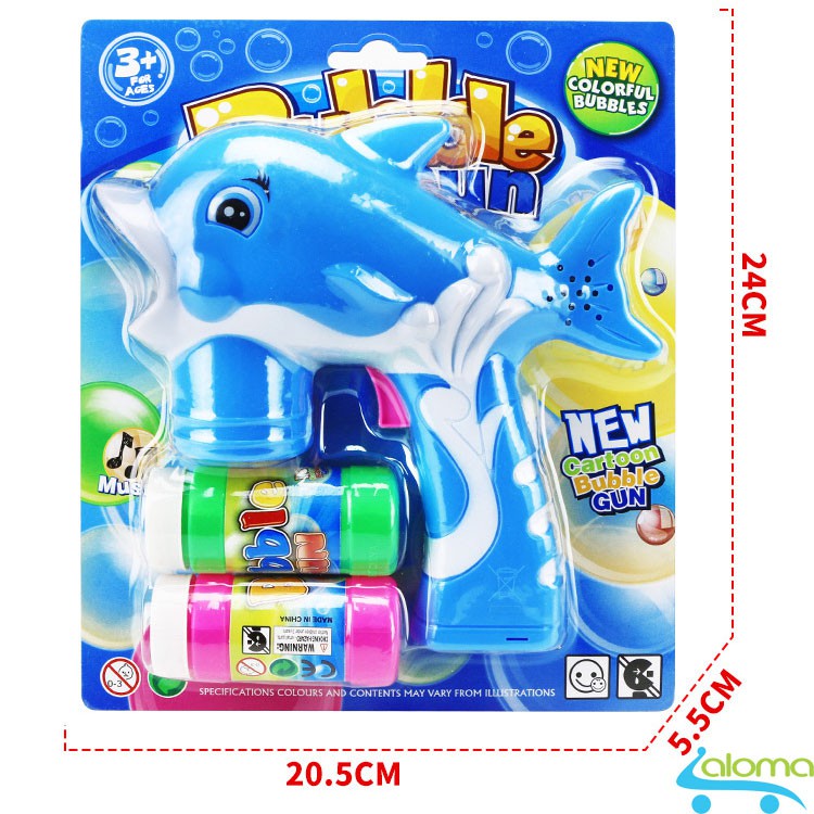 Đô chơi phun bong bóng kèm 2 hộp nước xà phòng an toàn Bubble Gun BG-02