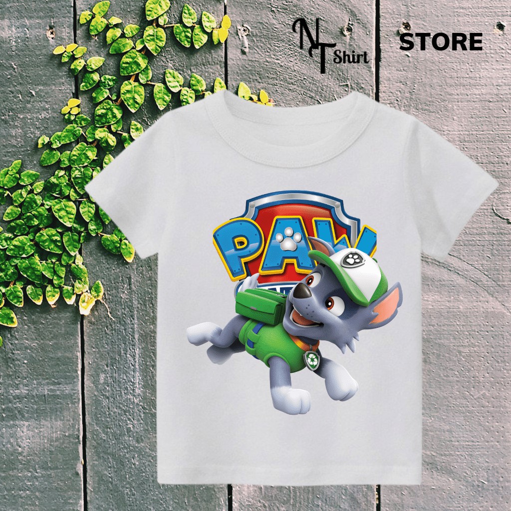 Áo thun bé trai và bé gái, Áo phông trẻ em in hình Đội chó cứu hộ Paw Patrol, Áo cotton xịn mặc mát thoải mái NTshirt 07