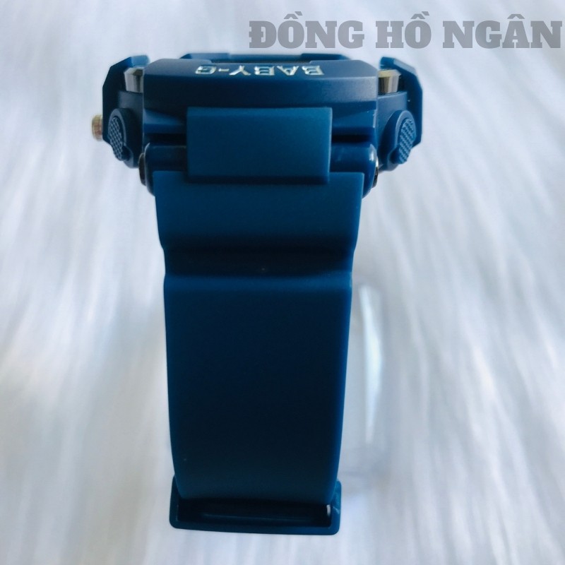 Đồng hồ Baby G-spot nữ điện tử thể thao phong cách dây silicon dẻo xanh cô ban