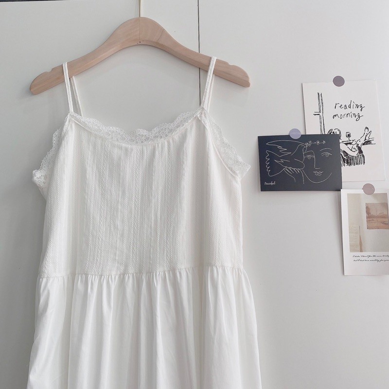 Váy trắng chân ren dành cho nữ | BigBuy360 - bigbuy360.vn