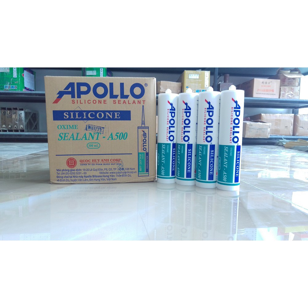 Keo Silicon Apollo Sealant A500💥 FREESHIP💥Keo Silicone Độ đàn hồi cao, chống chịu thời tiết khắc nghiệt