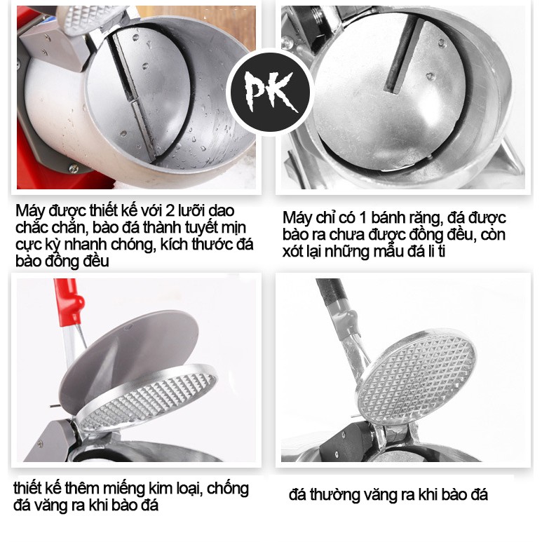 Máy bào đá, xay đá tuyết, nghiền đá 2 lưỡi dao 300W